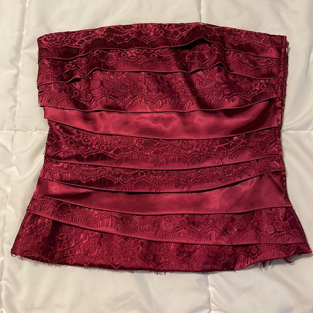 WHBM lace and ribbon corset top size 4